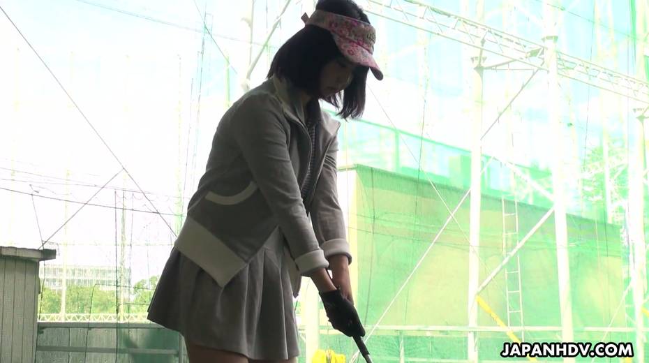 Young golf player Tomoyo Isumi is having sex fun with horny instructor - 2. pic