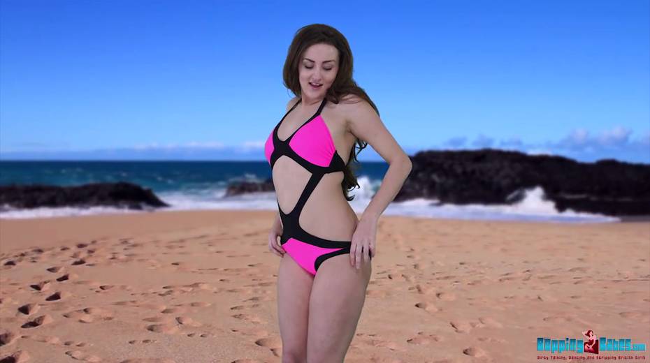 Playful chick in bikini Georgie gets naked and shows off her booty and boobies - 10. pic