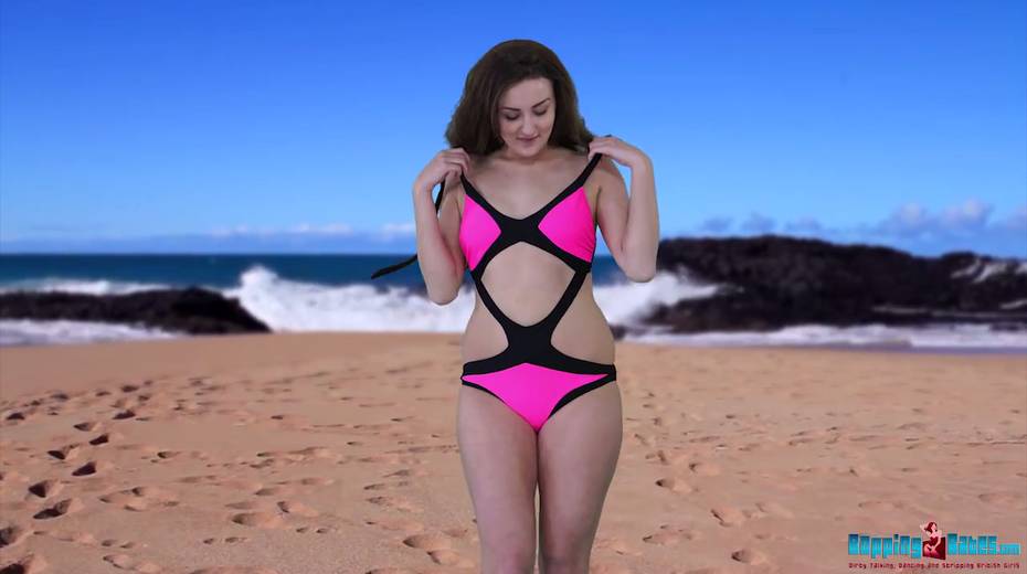 Playful chick in bikini Georgie gets naked and shows off her booty and boobies - 12. pic