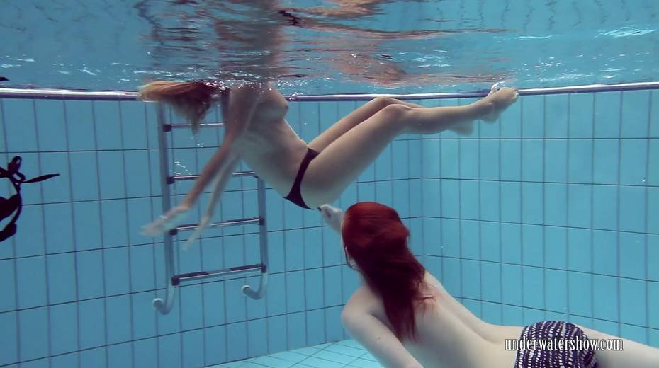 Two naughty babes undress under the water and does tricks - 6. pic