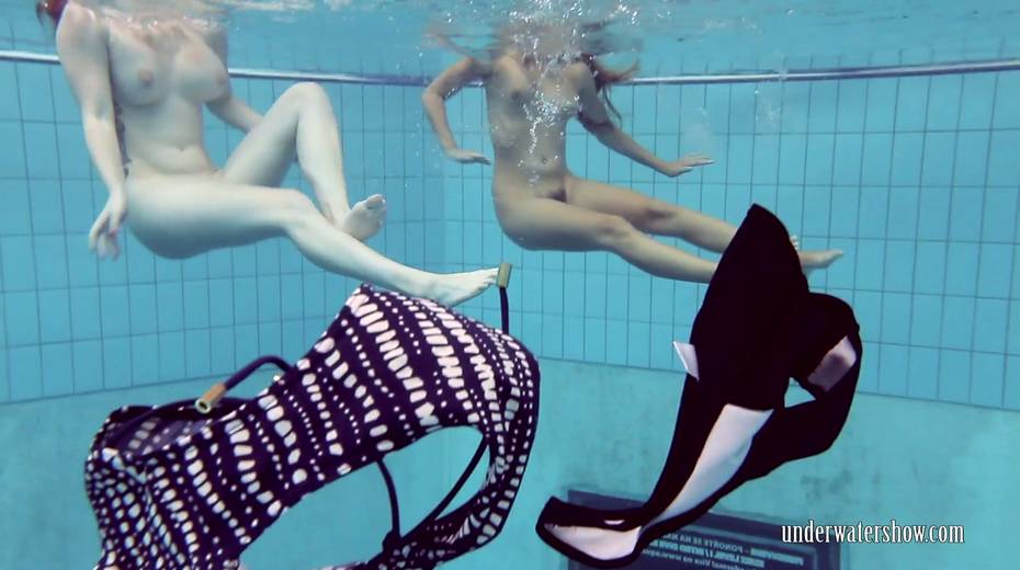 Two naughty babes undress under the water and does tricks - 10. pic