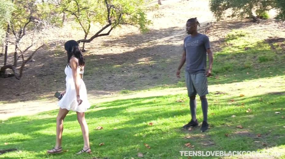 White chick Destiny Love is fucked by horny black dude after a picnic - 5. pic