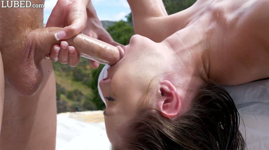 Tall leggy babe Kyler Quinn gets her pussy lubed and rammed hard by the poolside - 9. pic