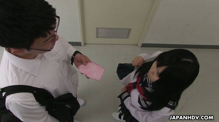 Spoiled though shy looking Asian gal Sayaka Aishiro gives a proper blowjob - 9. pic
