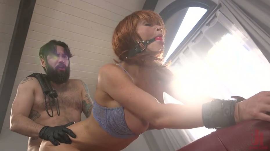 Kinky dude ties up and fucks big tittied red haired girlfriend Krissy Lynn - 10. pic