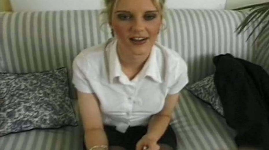 Whorable blonde MILF unbuttons her blouse and flashes big titties - 11. pic