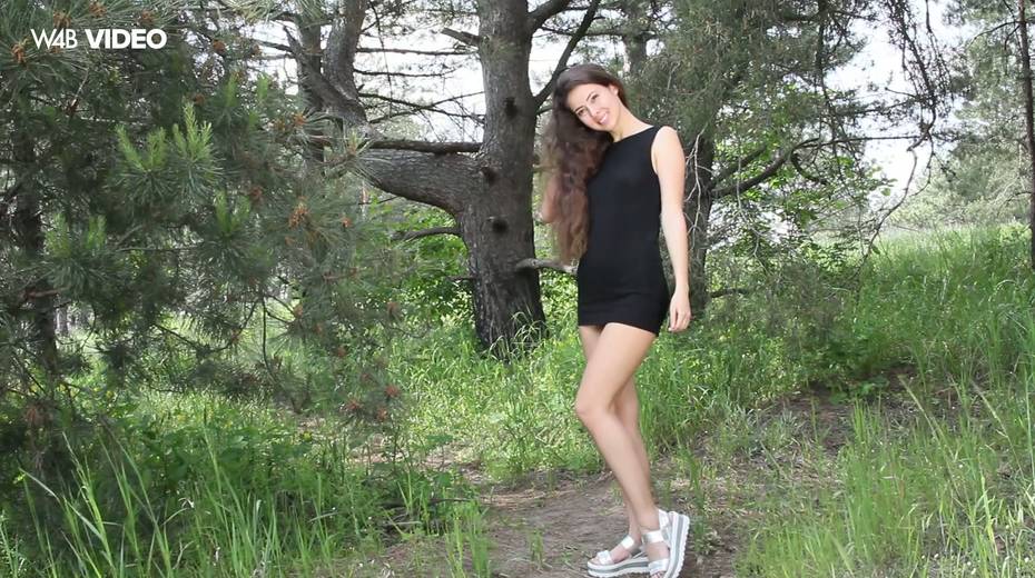 Beautiful creation Marina is stripping and masturbating in the garden - 3. pic
