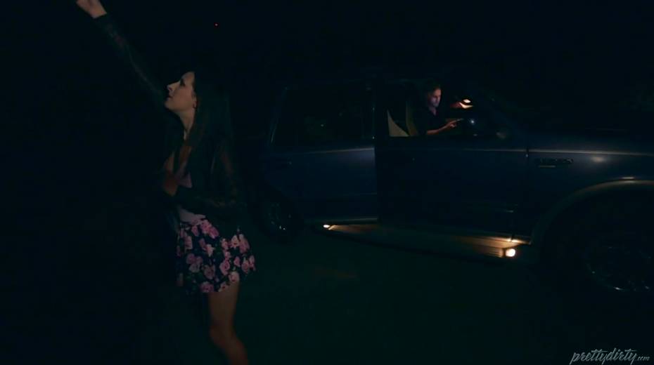 Well stacked brunette Ashley Adams gets intimate with uber driver - 2. pic
