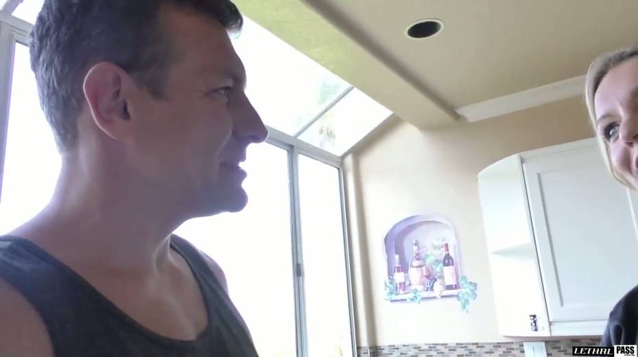Stunning nextdoor bitch Kenzie Taylor gives her head and provides man with a great titjob - 2. pic
