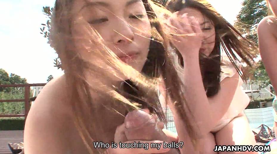 Several naughty Japanese babes take part in cock sucking contest - 18. pic