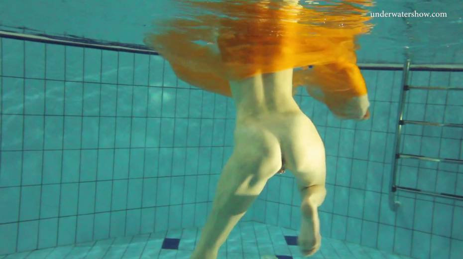 Pretty hot red head Nastya is stripping under the water - 7. pic