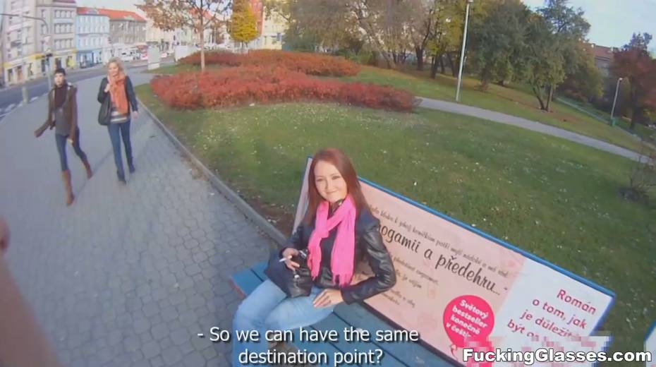 Perverted Russian chick provides strange dude with good blowjob outdoor - 2. pic