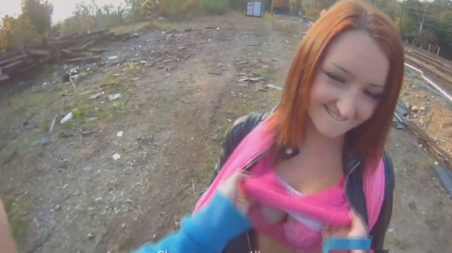 Perverted Russian chick provides strange dude with good blowjob outdoor - 5. pic