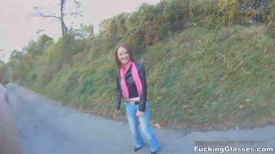 Perverted Russian chick provides strange dude with good blowjob outdoor - 6. pic