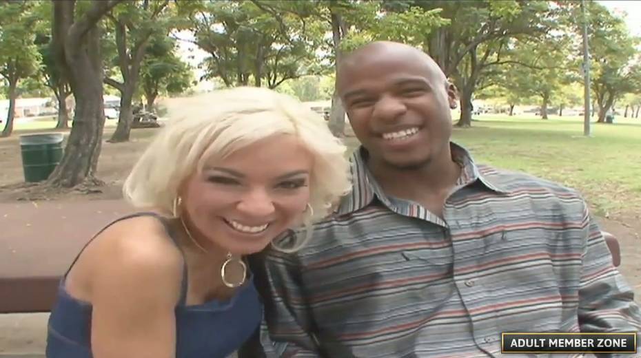 Whore wife Lisa Lennox is eager for big white dick in front of her black husband - 6. pic