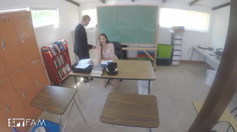 Sexy teacher Nina Skye hooks up with co-worker in hot hidden camera video - 2. pic