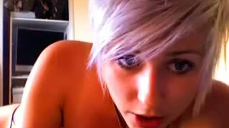 Frisky teen with sexy tan lines is rubbing her pussy with her fingers - 3. pic