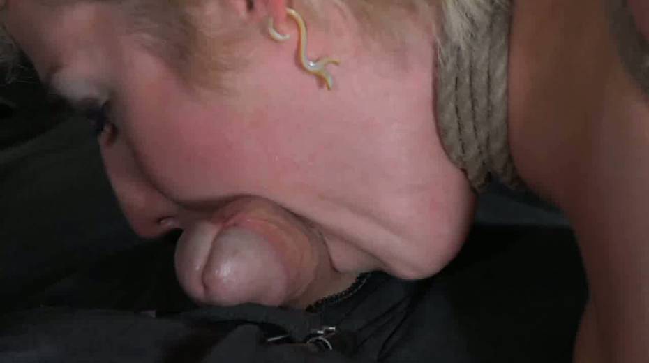 Tattooed blond chick is punished in the basement - 10. pic