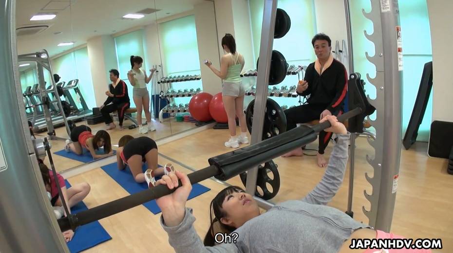 Sizzling Asian girl Yui Asano gets intimate with her coach at the gym - 2. pic