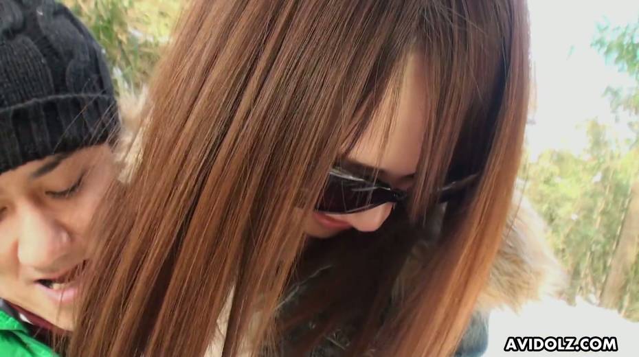 Cute and spoiled Japanese nympho in sunglasses Akiko Kurokawa gives a blowjob - 13. pic