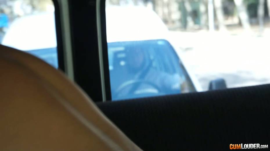 Brutal guy fucks leggy brunette hooker in various poses on the back seat of his minivan - 12. pic
