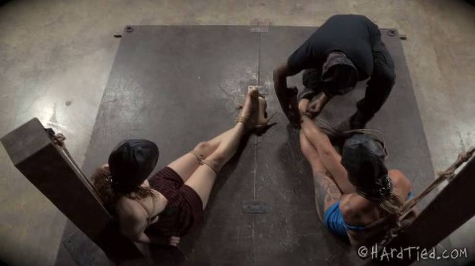 Pervert punishes two nasty chicks wearing masks - 15. pic