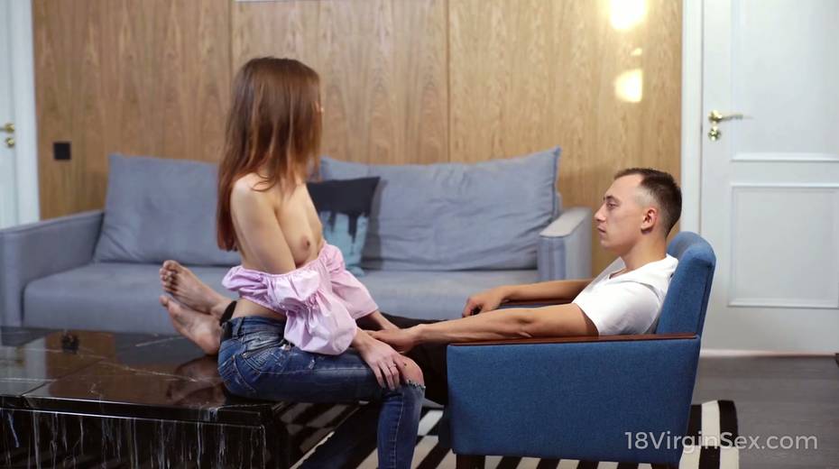 18 yo teen with angel face marina gets her pussy fucked for the first time - 4. pic
