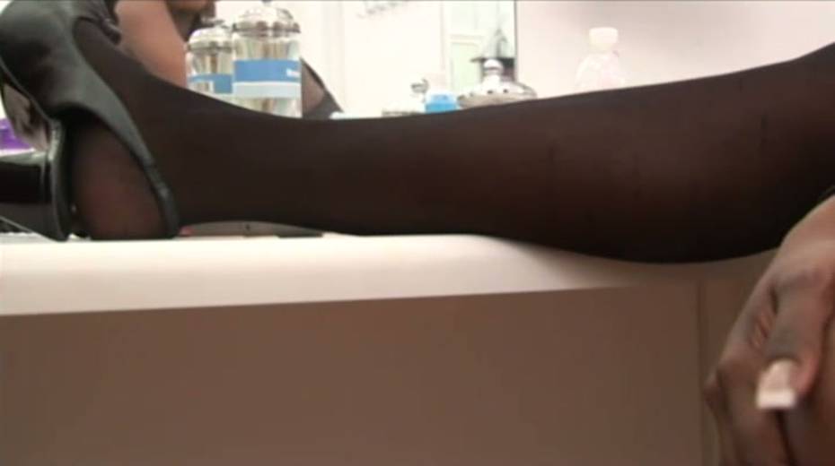 Lewd black hoes with big boobs fuck nasty in lesbian group session - 4. pic