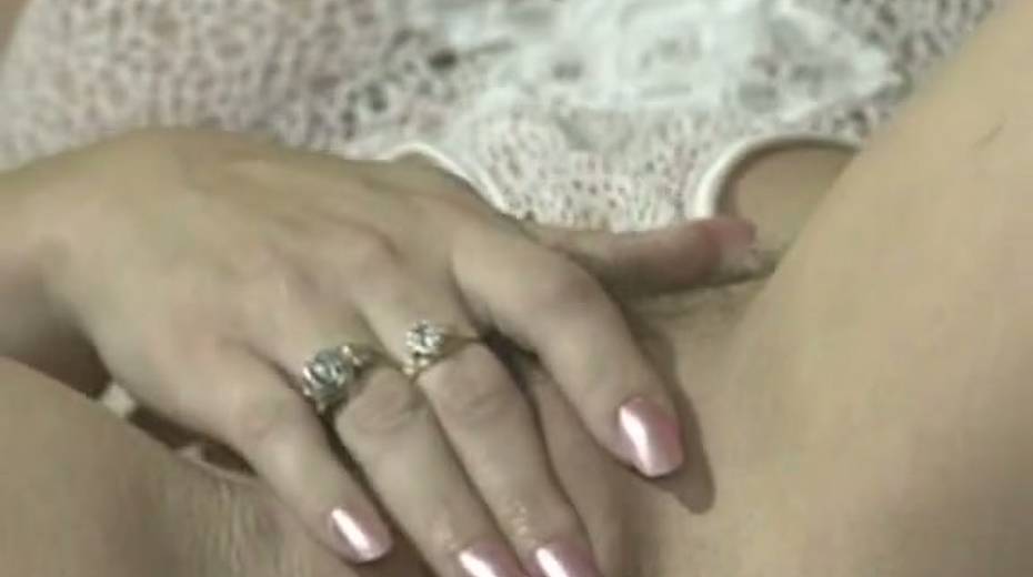 Thirsting fair haired chick with chubby shapes fucks her kitty with dildo in bed - 3. pic