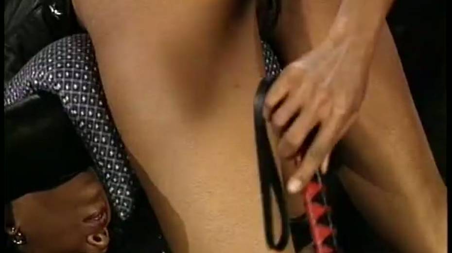 Stunning black dominatrix whips her alluring slave girl - 6. pic