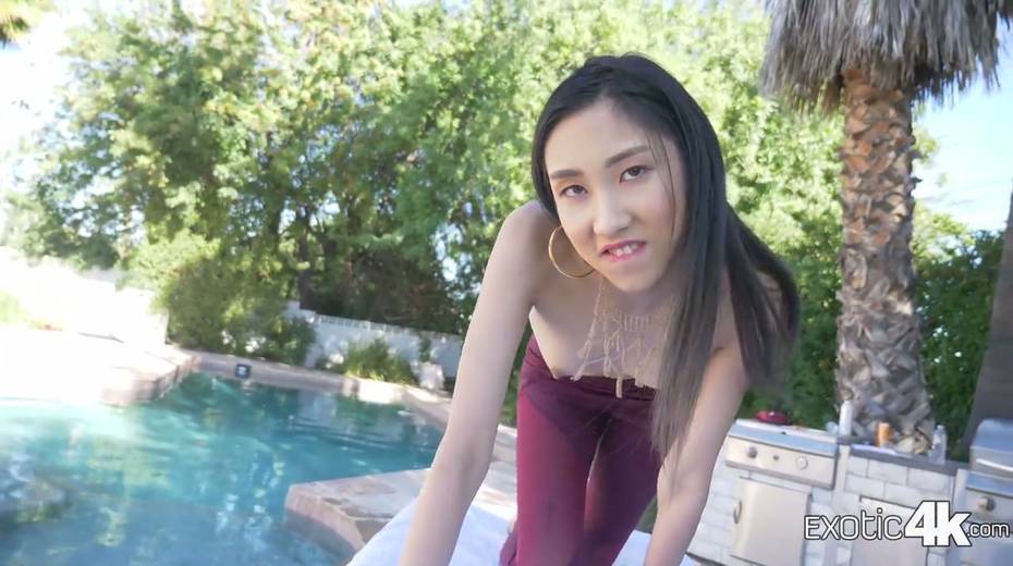 Slim Asian chick Eva Yi is fucked in her tight slit by the poolside - 4. pic