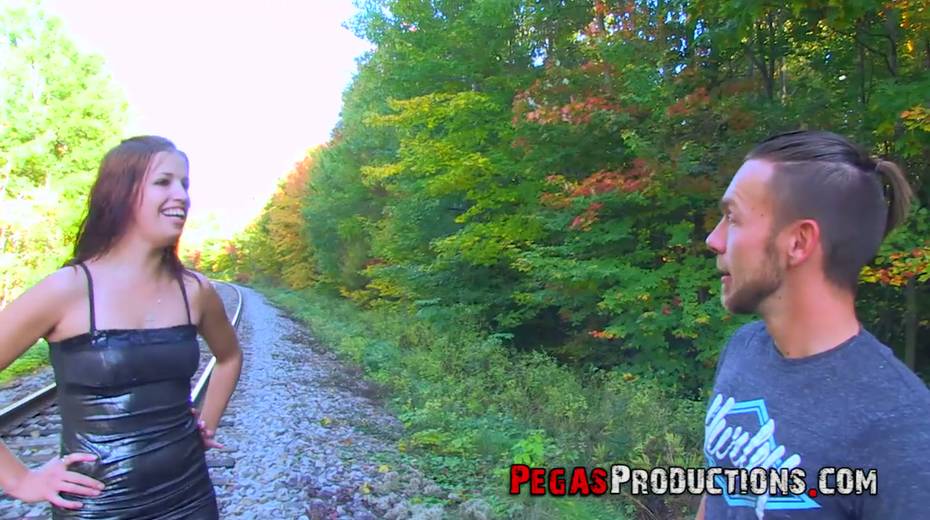 Canadian girlfriend Nicky Madisson gives a BJ in the car and gets laid in the forest - 8. pic