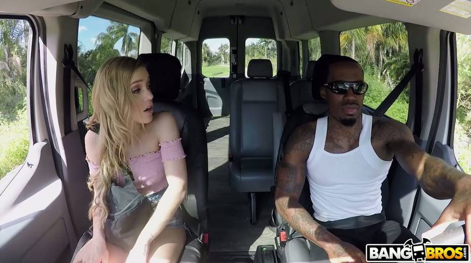 White hitch hiker Kali Roses gives a blowjob and gets her pussy blacked - 2. pic