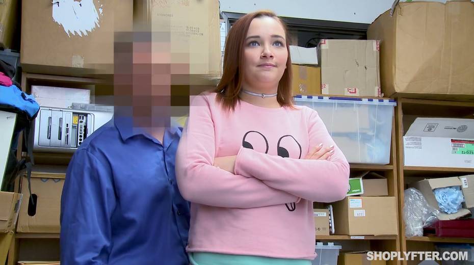 Red haired yummy gal April Reid gets her pussy punished in the back room - 5. pic