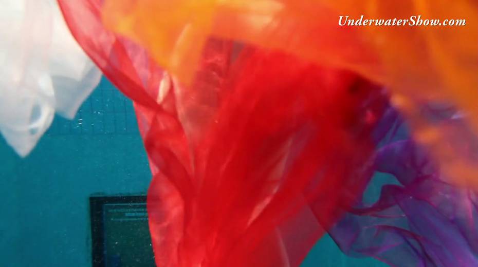 Breath taking underwater show featuring sexy babe in dress - 6. pic