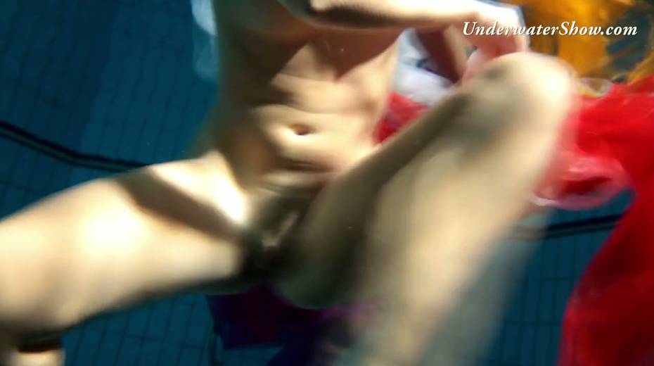 Breath taking underwater show featuring sexy babe in dress - 24. pic