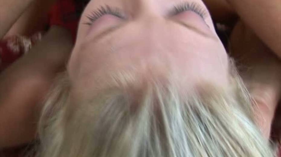 Spoiled blonde nympho sucks her lover's dick greedily until he cums - 2. pic