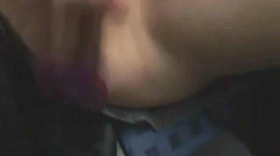 Blonde hooker masturbating with big dildo in a public bus - 3. pic