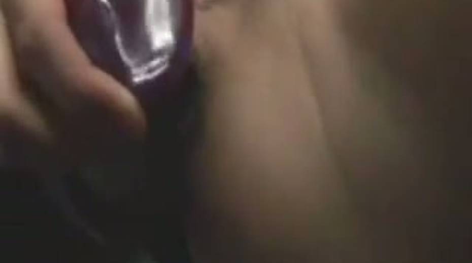 Blonde hooker masturbating with big dildo in a public bus - 7. pic