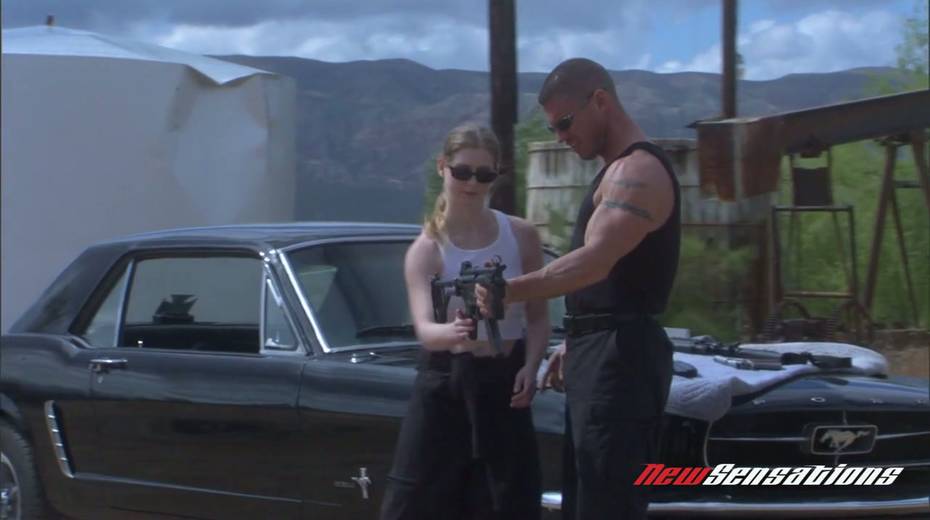 Sassy bitch Karina Kay gives a blowjob and gets fucked on car hood - 3. pic