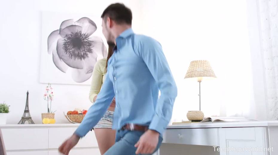 Bent over the table alluring slender gal Klara is poked from behind - 3. pic