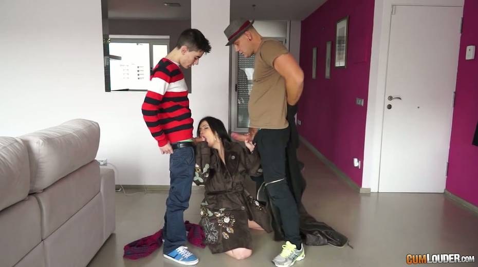 Two dudes pick up and fuck naughty mature chick Montse Swinger - 7. pic