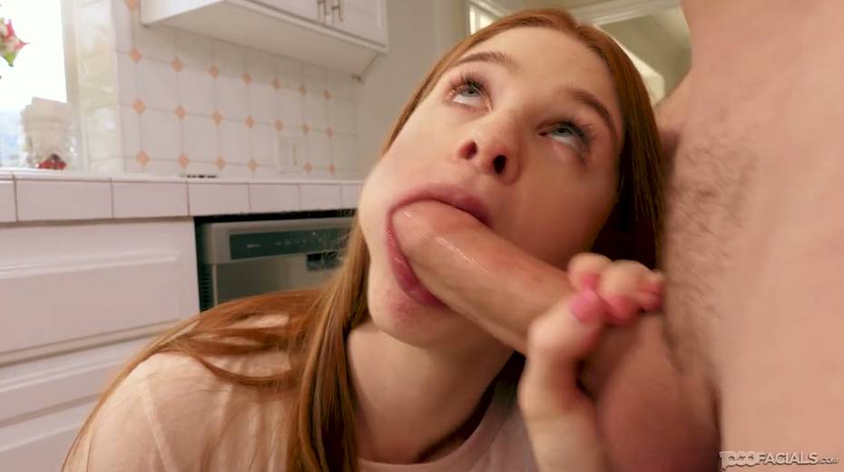 Ginger hottie Scarlett Snow gives a great blowjob and gets facial - 21. pic
