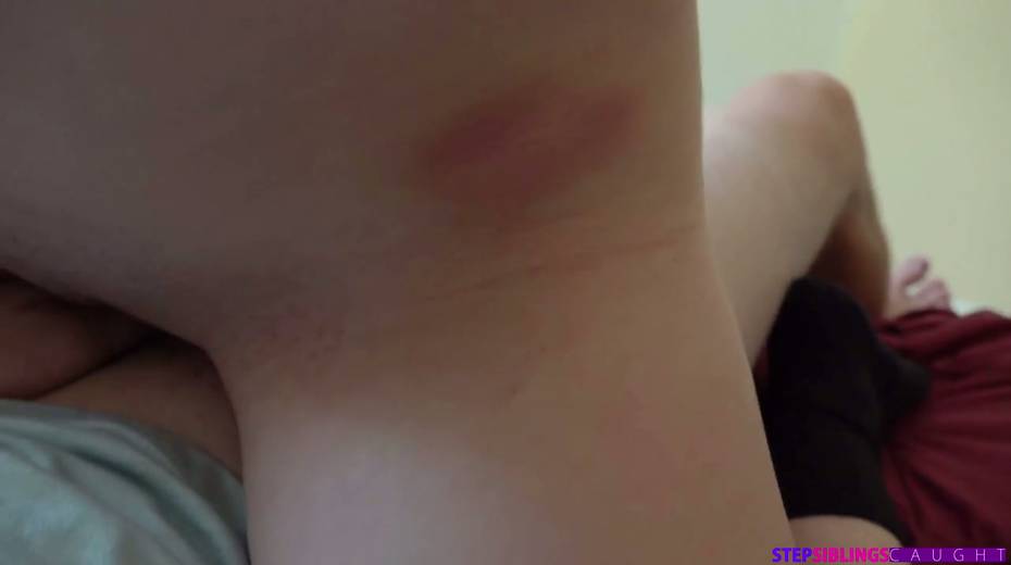 Four eyed stepsister Bambi Black shows off her creampied pinkish hole - 15. pic