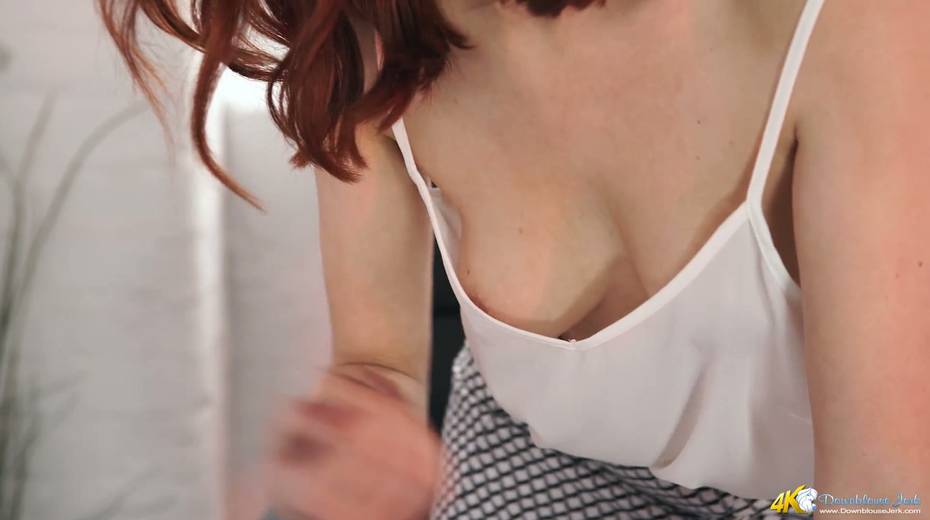 Charming babe Eva shows cleavage in the office - 19. pic