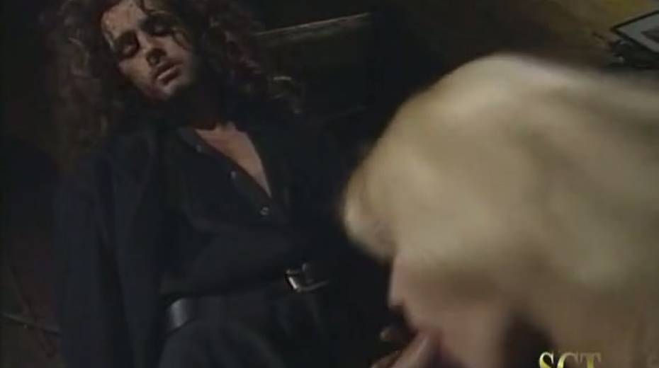 Charming vintage blonde in black lingerie passionately sucks lollicock - 5. pic
