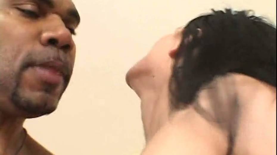 Skinny Caucasian teen sucking big black dick in FFM threesome - 11. pic