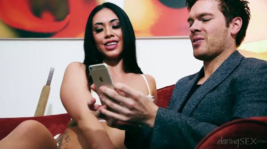 Torrid black haired sexploitress sucking big dick deepthroat - 4. pic