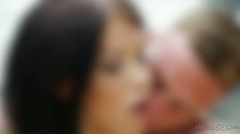 Charming brunette doll sucking big ass dick balls deep - 2. pic