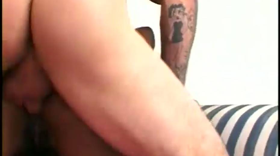 Two huge white dongs penetrate one black itchy pussy - 11. pic